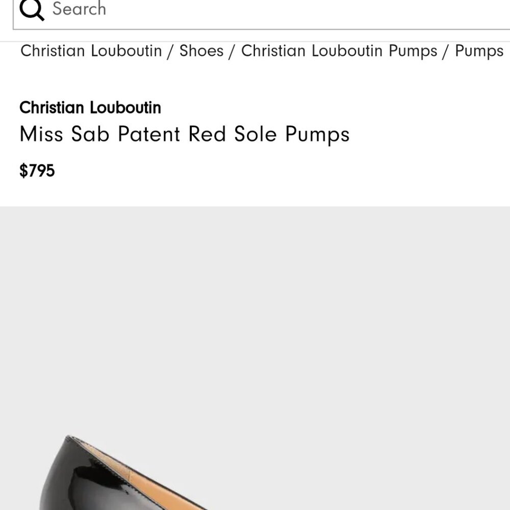 Miss Sab Patent Red Sole Pump